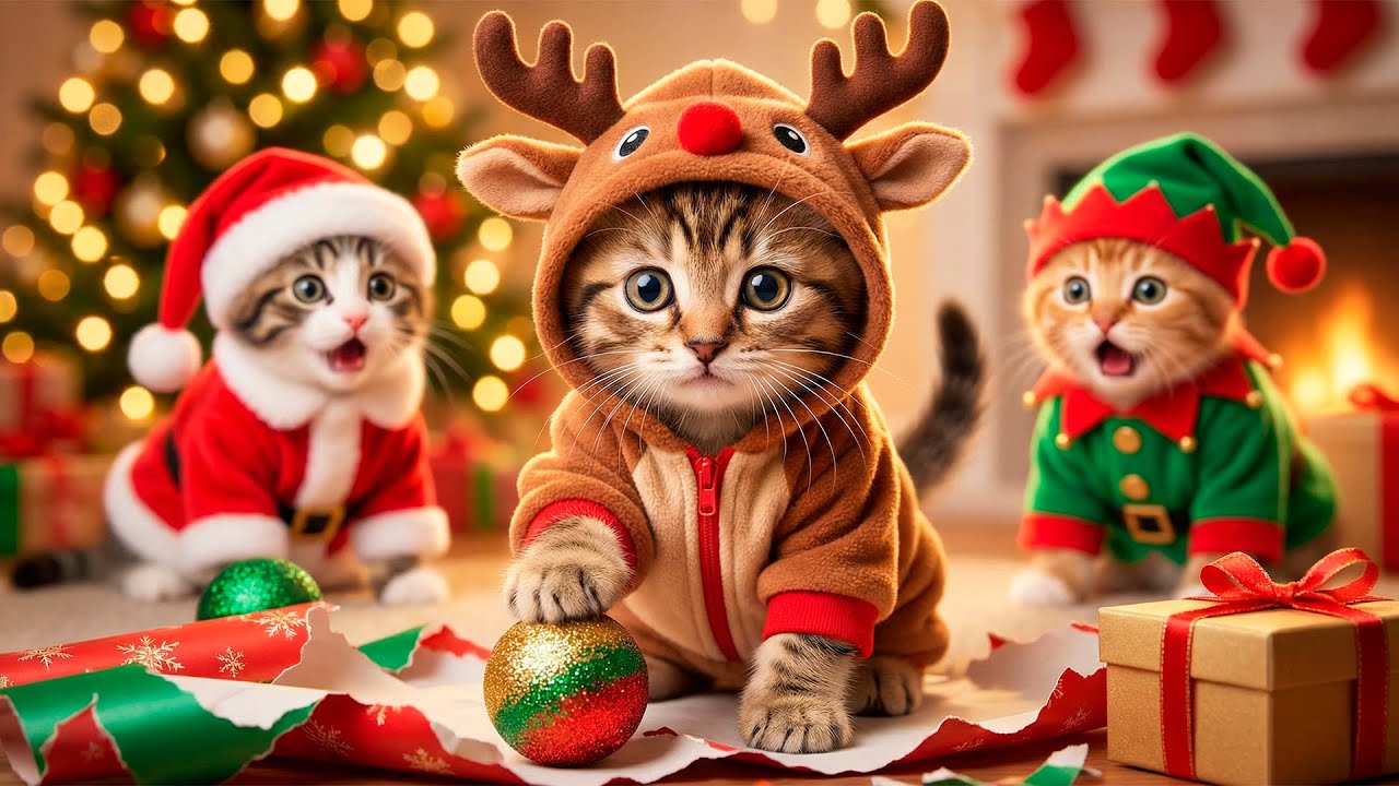 Christmas Kittens Throw the CUTEST Holiday Party Ever (You Won’t Handle This)