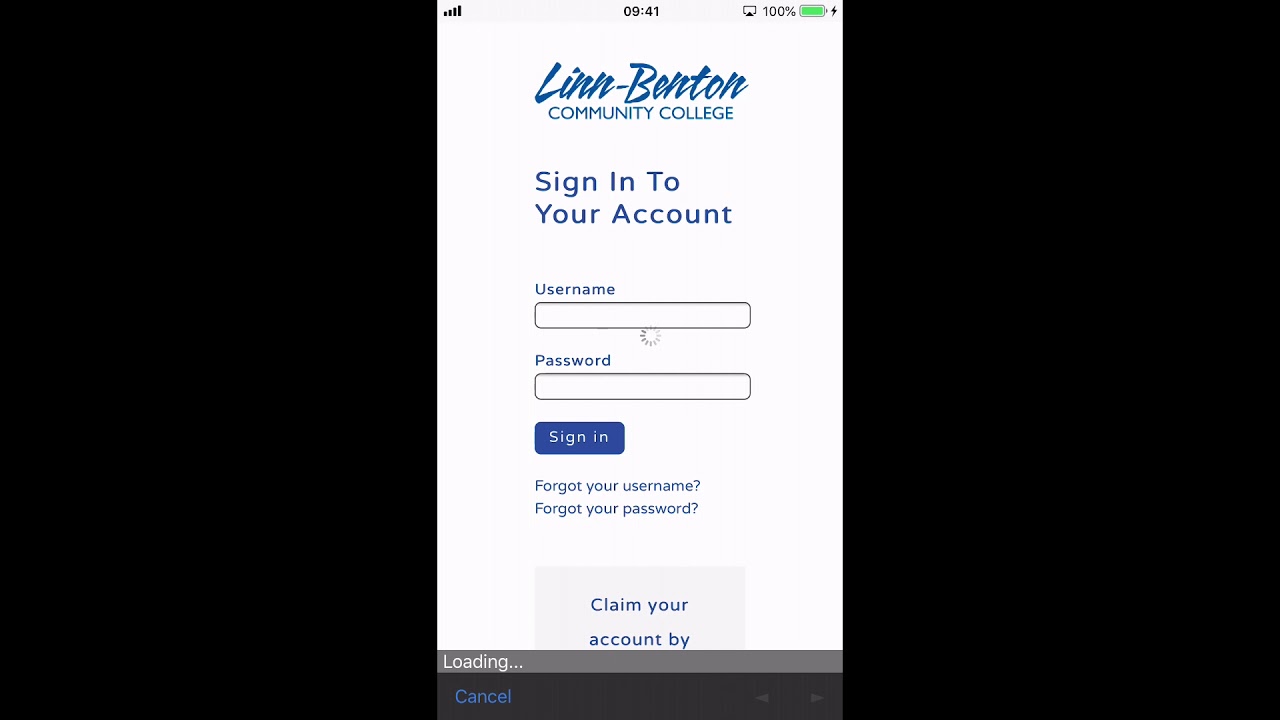 Moodle Mobile App Logging In