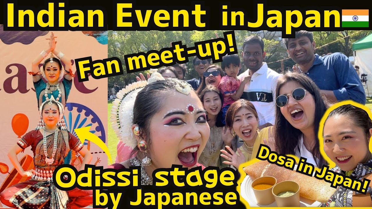 Odissi Dance by Japanese YouTuber🇮🇳🇯🇵 Indian Cultural Event in Japan, Namaste Fukuoka | Mayo Japan