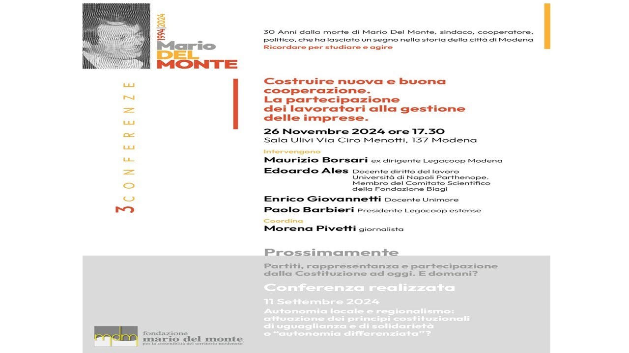 COSTRUIRE NUOVA E BUONA COOPERAZIONE.