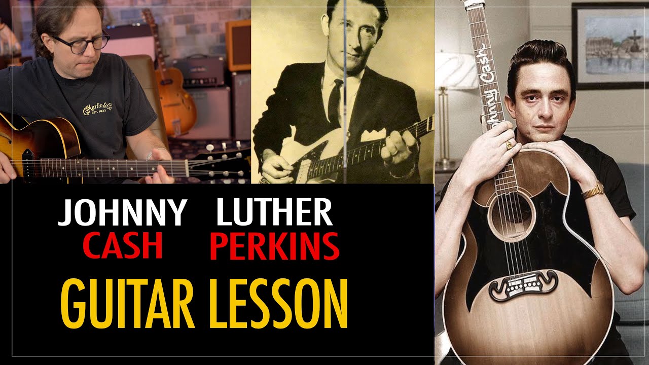 Johnny Cash - Luther Perkins Rhythm Style Guitar Lesson - Country Rhythm Guitar Tutorial