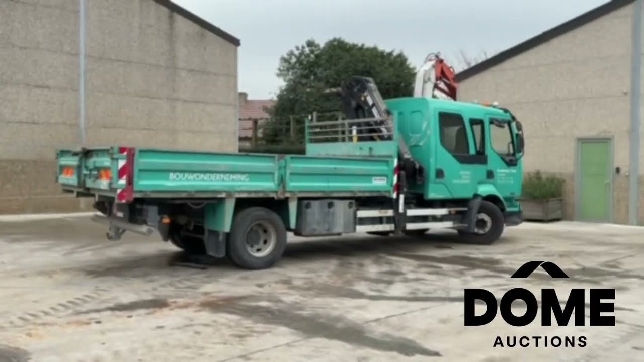 132 - 2005 RENAULT MIDLUM 220 CDI vrachtwagen kraanwagen