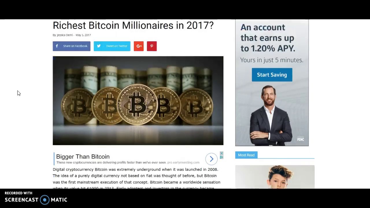 Richest Bitcoin Millionaires in 2017