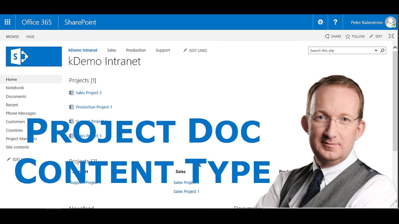 Create a SharePoint Online Project Content Type