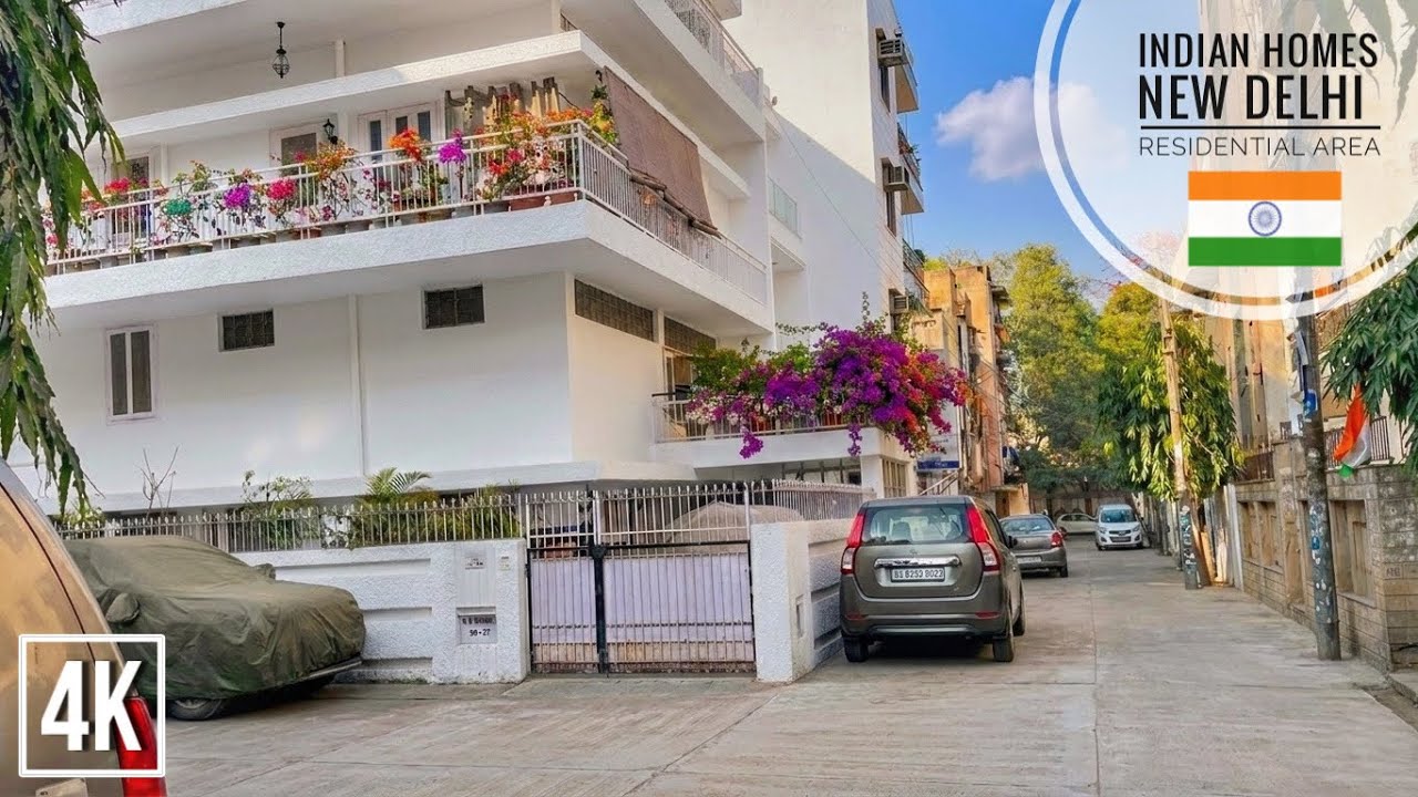 🇮🇳New Delhi Residential Area Walking Tour-Old & New Rajendra Nagar | Indian Modern Homes