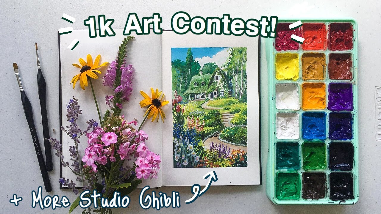 Thank you for 1000 subscribers! ✨ 1k Art Contest (CLOSED) + Painting Kiki's Delivery Service 🌸🌿