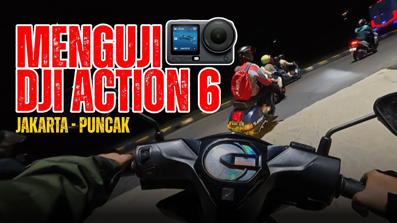 TES DJI ACTION 6 AUDIO DAN LOW LIGHT-NYA  DI JALUR PUNCAK