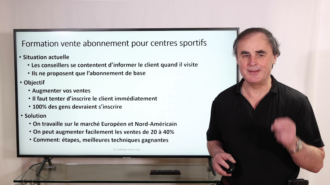 Formation vente d'abonnement en centre sportif