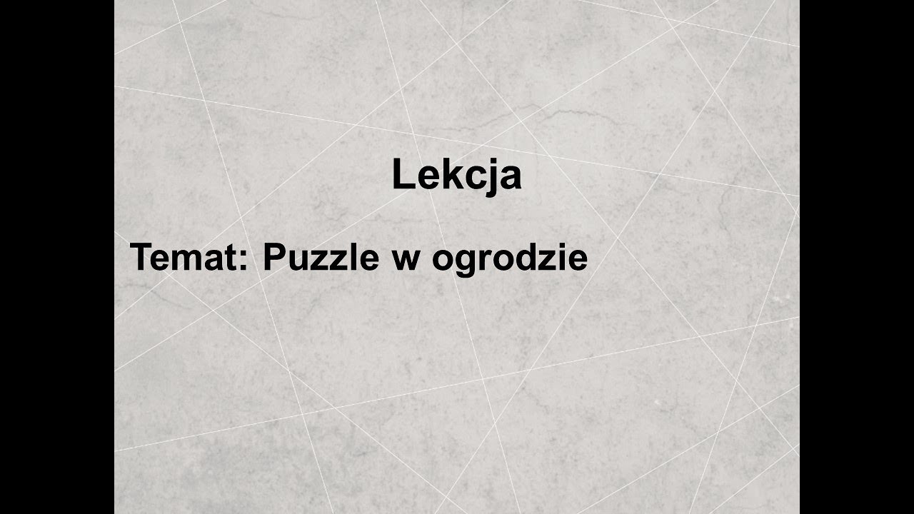 Dzień otwarty online - Puzzle w ogrodzie (03.03.2021)