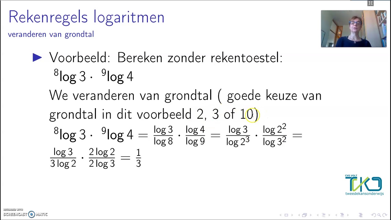 logaritme: veranderen van grondtal