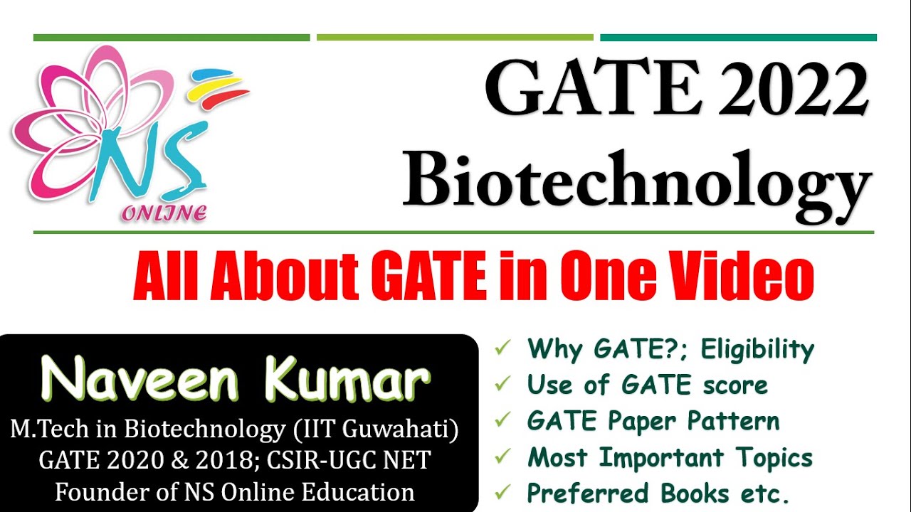 GATE 2022 Biotechnology || WHY? || How to prepare || Elegibility || Most Important Topics || BOOKS