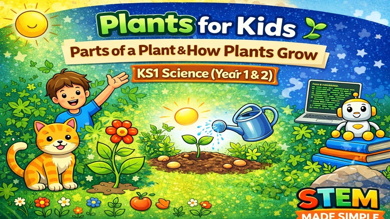 Plants for Kids 🌱 | Parts of a Plant & How Plants Grow | KS1 Science (Year 1 & 2)