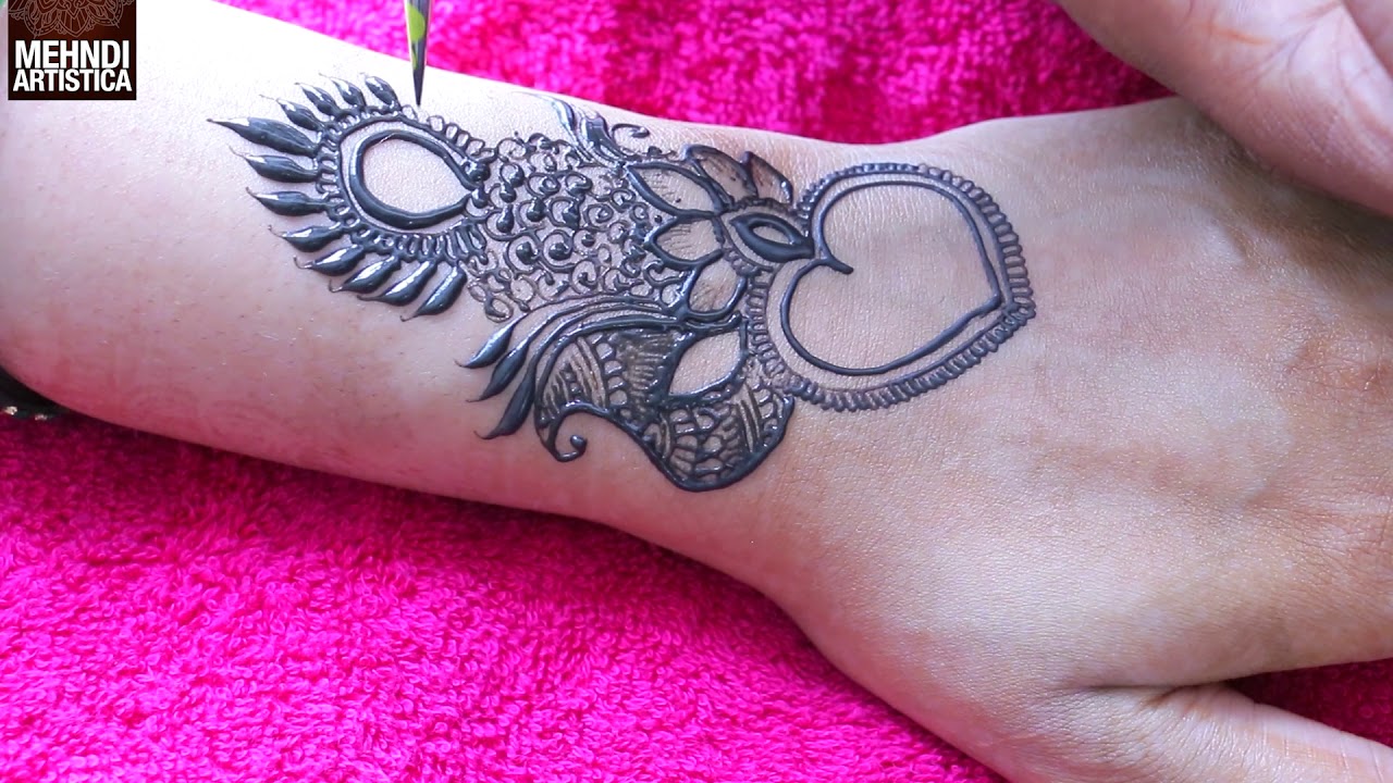 Heart shaped mehndi design for hand | Easy beautiful mehendi designs | 2020 आसान मेहंदी डिजाइन सीखें