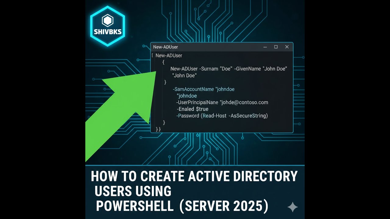 How to Create Active Directory Users using PowerShell (Server 2025)