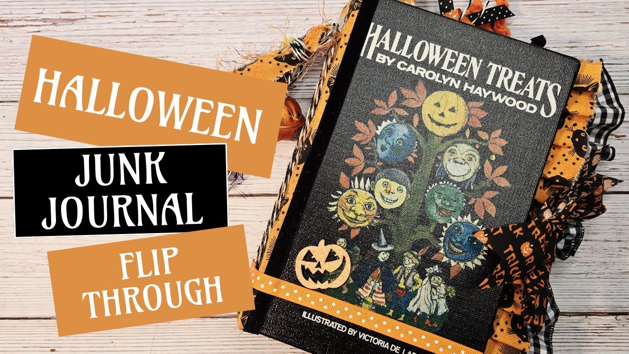 👻 Halloween Junk Journal Flip Through | Spooky Vintage Ephemera & Handmade Pages 🎃