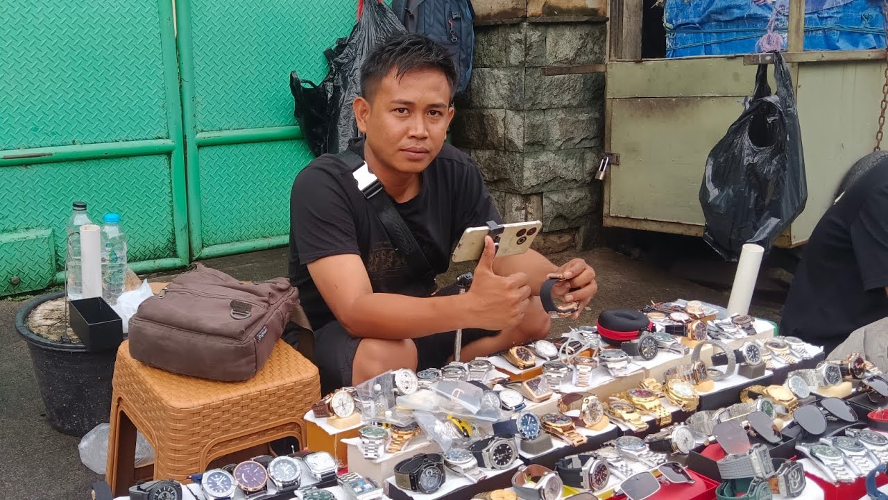 MEREVIEW JAM TANGAN R0LEX AUTOMATIC DIPASAR LOAK JEMBATAN ITEM // AHMAD 083181193083