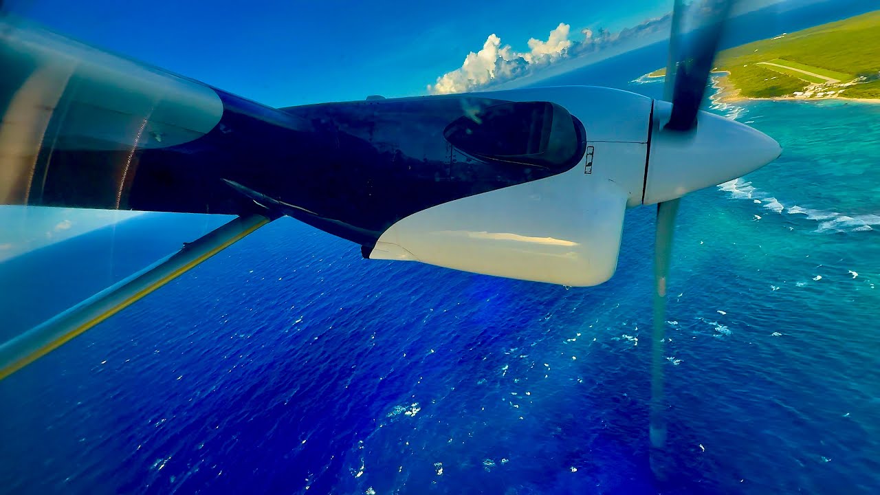 [4K] – Insane Short Field Caribbean Landing – Cayman Airways – DHC-6-300 Twin Otter – LYB – SCS 1420