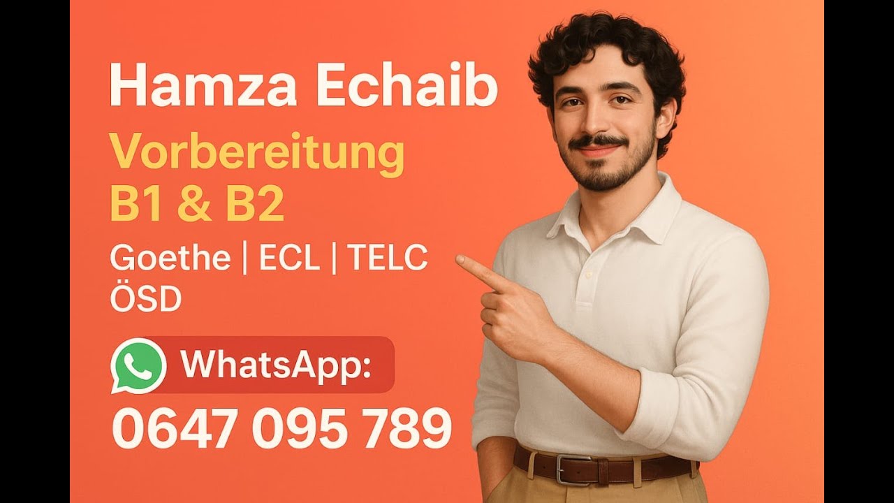 Vorbereitung schreiben B1 Ecl / Goethe /ÖSD- التحضير لامتحان اللغة الالمانية PART 2