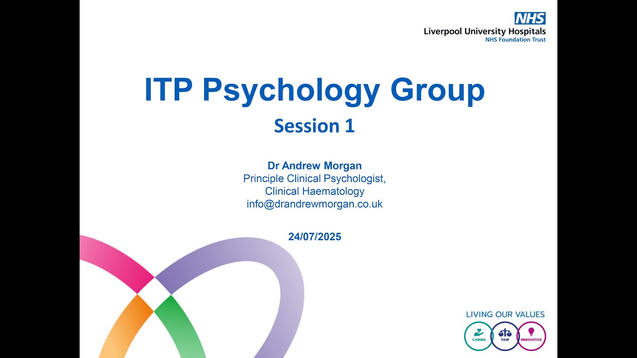 Dr Andrew Morgan ITP and Stress Session One July 2025