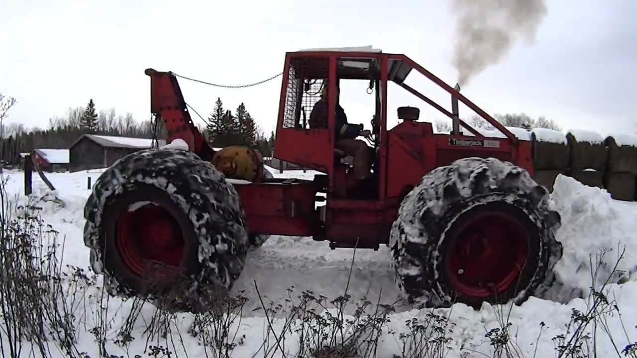 Detroit 4-53 screamin' demon Timberjack 450 skidder another season of snow clearing (part 1 of 2)
