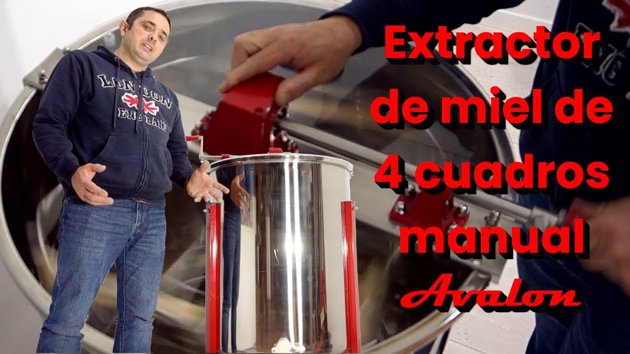 Extractor de miel manual de 4 cuadros Avalon