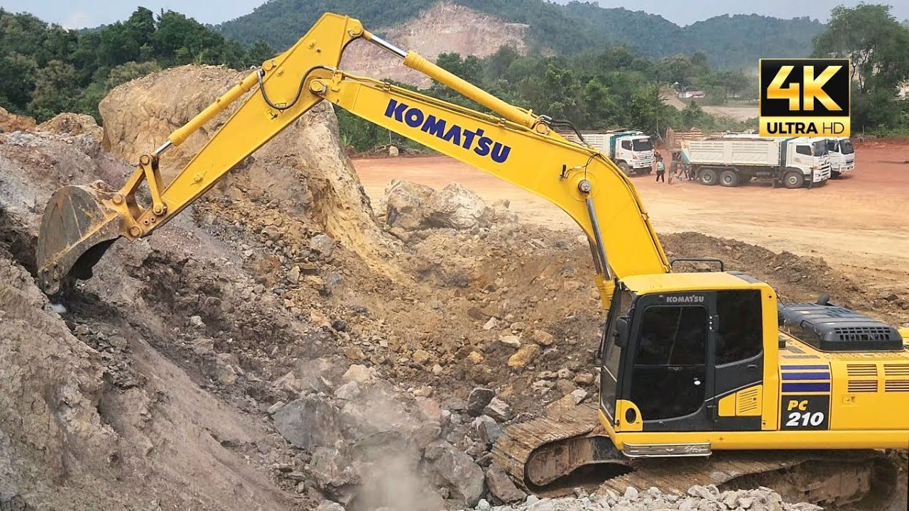 ตะกุยตะกาย ทลายให้เกลี้ยง 💥💥💥 KOMATSU PC 210-10 M0 ตัวท็อป งัดหินใหญ่ พลังเหลือล้น คนขับฝีมือดีจัด