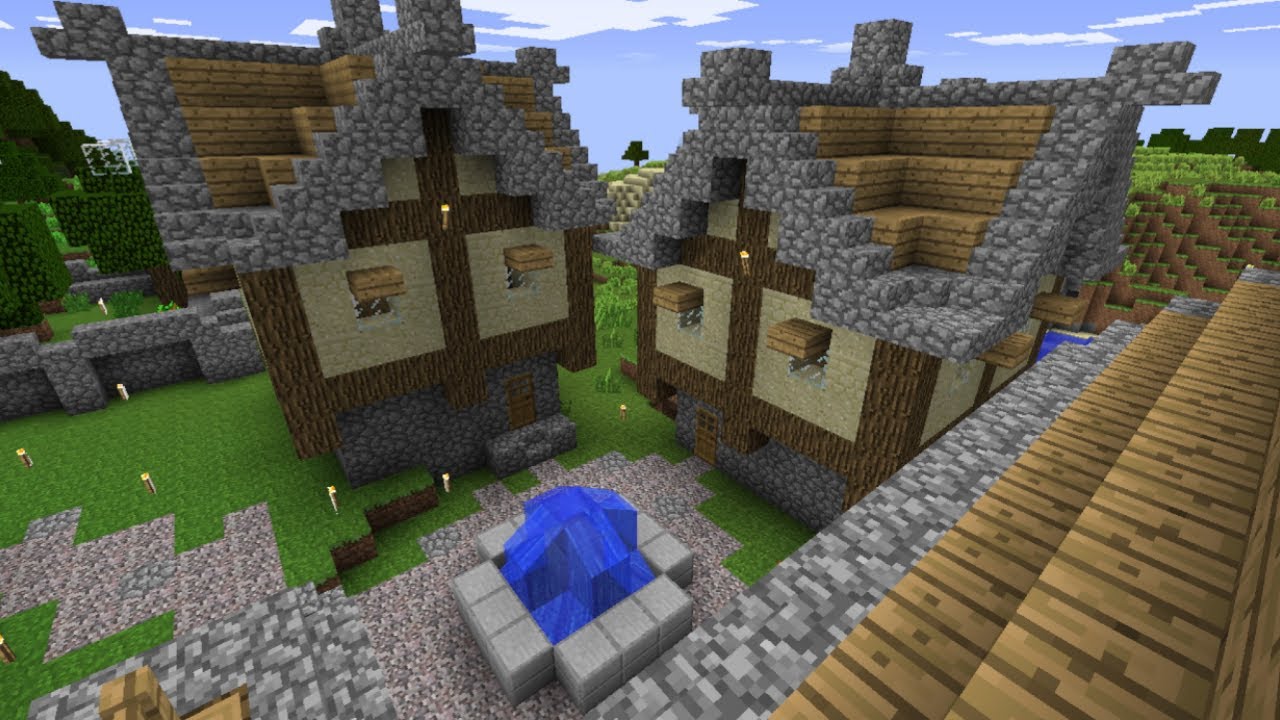 Adding 2 village homes to my Minecraft beta 1.7.3 world