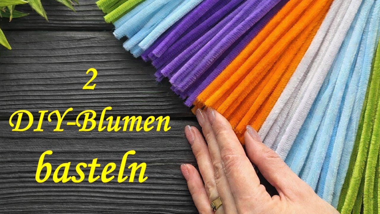 Blumen basteln mit Pfeifenreinigern: 2 einfache DIY Ideen | DIY Geschenke