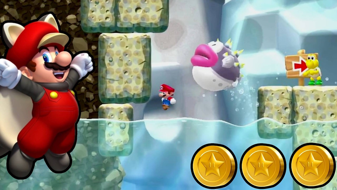 TODAS las MONEDAS ESTRELLA de El Vaivén de Cheep Globo En New Super Mario Bros u. Deluxe
