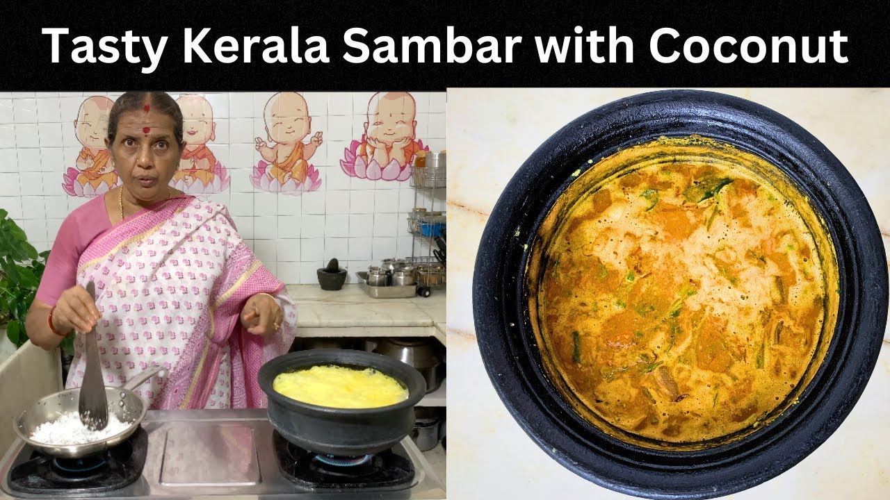 Tasty Kerala Sambar with Coconut/Sambar Varieties/Easy to make sambar- Revathy Shanmugam