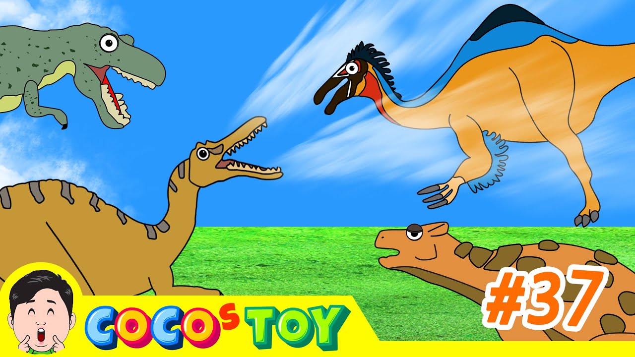 Big adventure of 5 little dinosaurs #37ㅣdinosaurs animation for kidsㅣCoCosToy