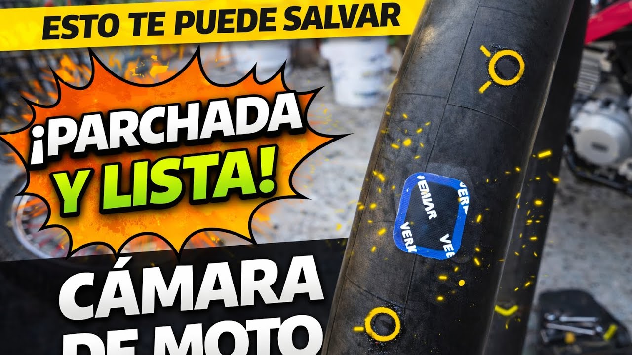 Cómo parchar una cámara de moto (aunque la ponches más 😂)