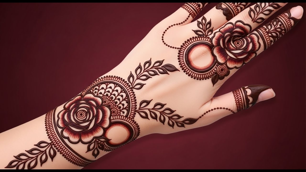 diwali mehndi design back hand | diwali mehndi #diwali #diwalimehndi #diwalimehndidesign