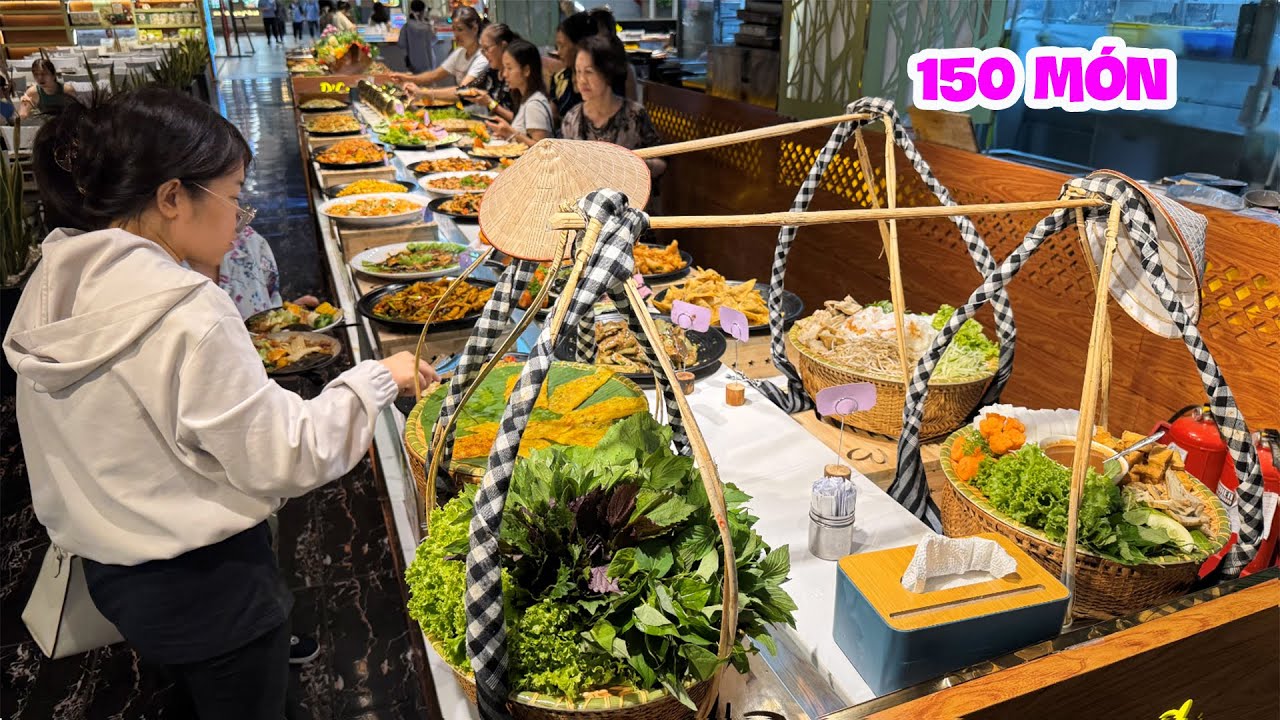 Nhà Hàng Buffet Chay Hạng Sang Đẳng Cấp 150 Món Miến Xào Ngũ Sắc, Phô Mai Đút Lò Ngon Không Giới Hạn