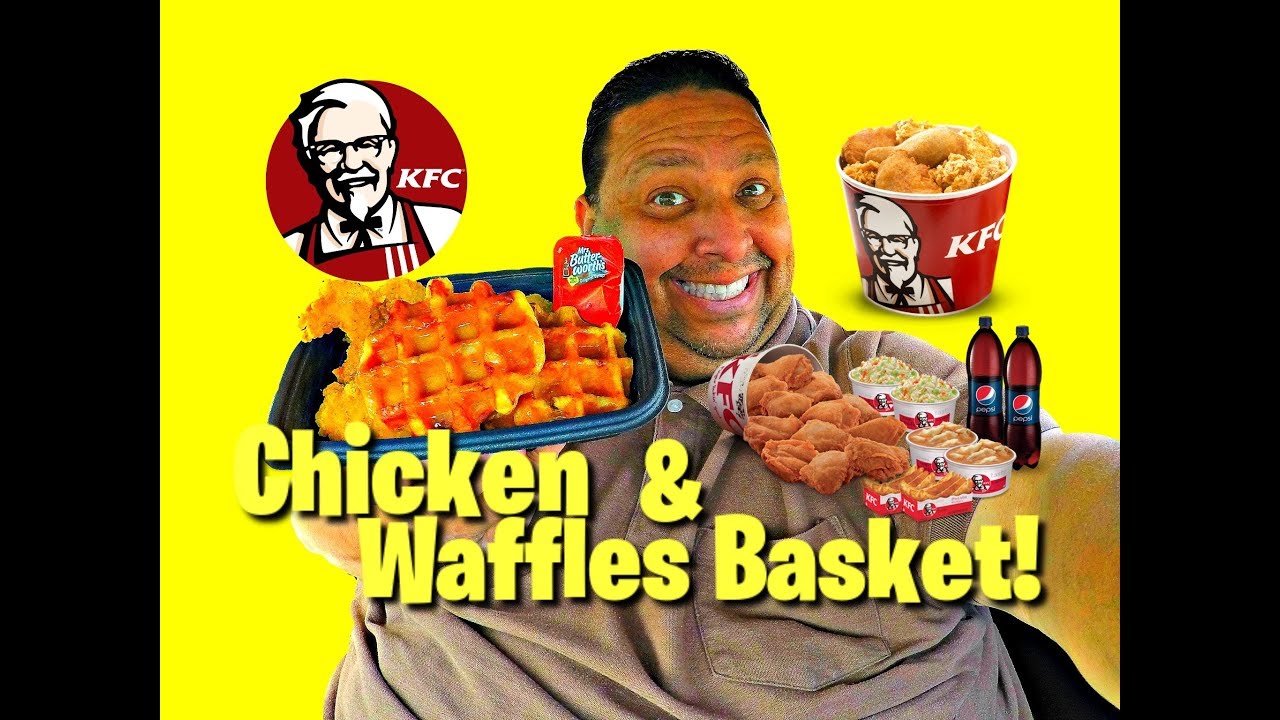 KFC&reg; Big Chicken & Waffles Basket REVIEW!