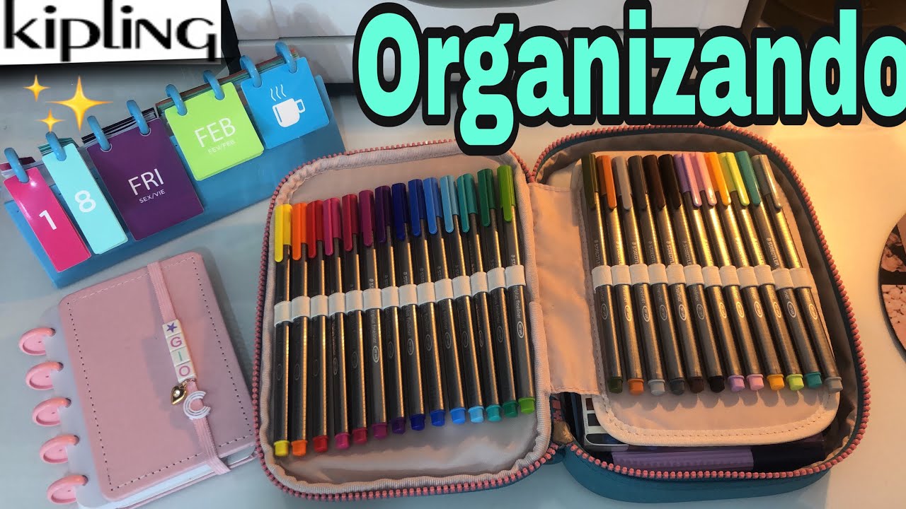 ORGANIZANDO ESTOJO DA KIPLING SOMENTE COM STAEDTLER .