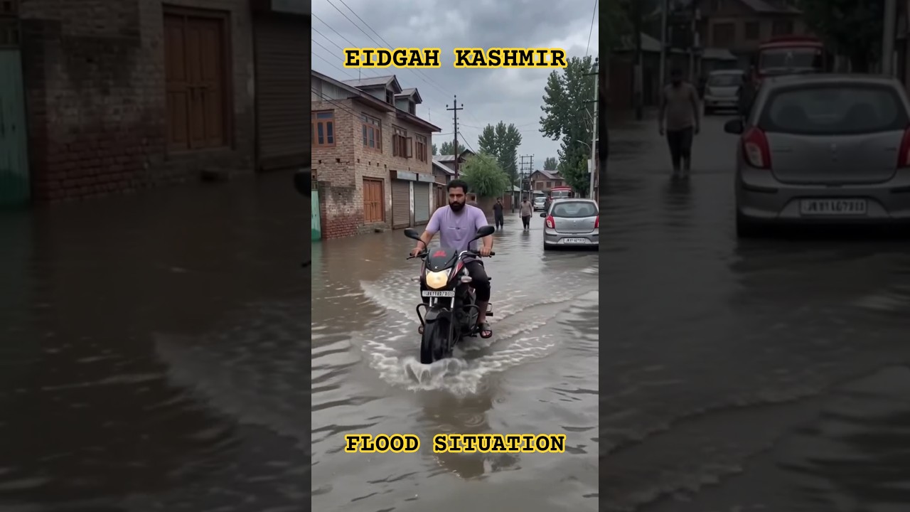 EIDGAH KASHMIR 🌧️🌊HEAVY RAINFALL 😔💔FLOOD SITUATION #jammu #kashmir #india #heavyrainfall #flood