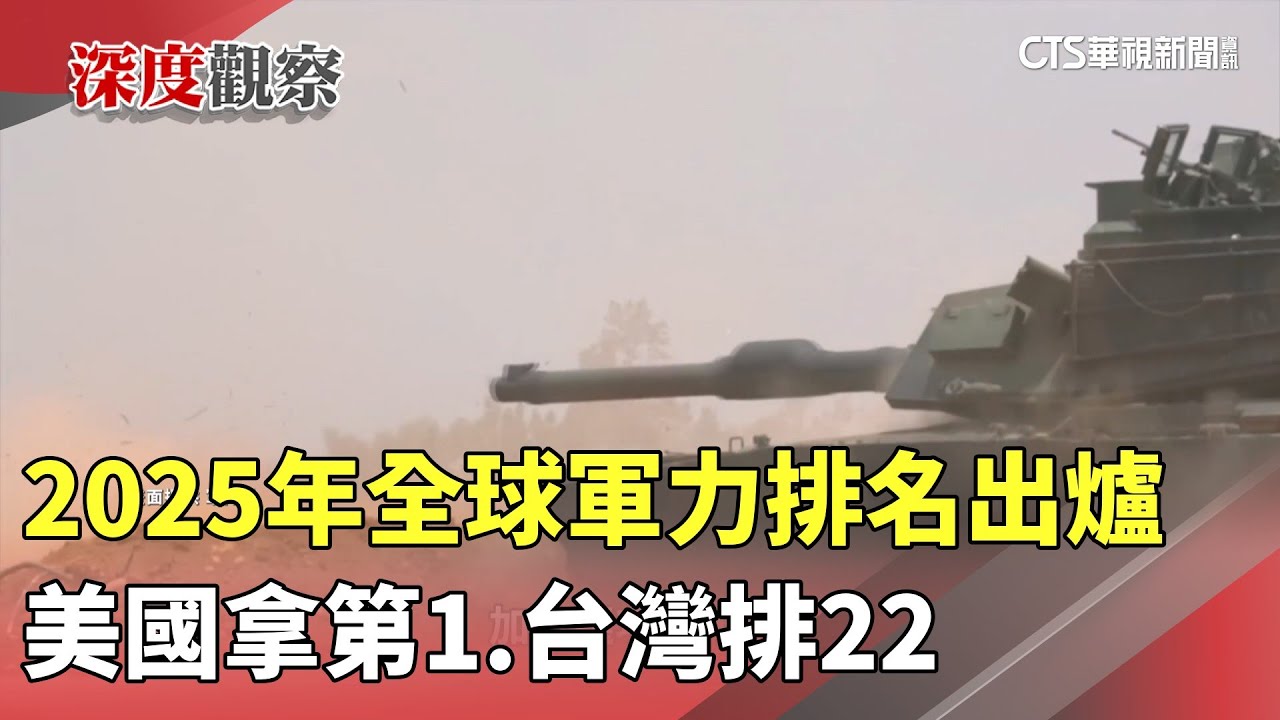 2025年全球軍力排名出爐　美國拿第1.台灣排22｜華視新聞 20251118 @CtsTw