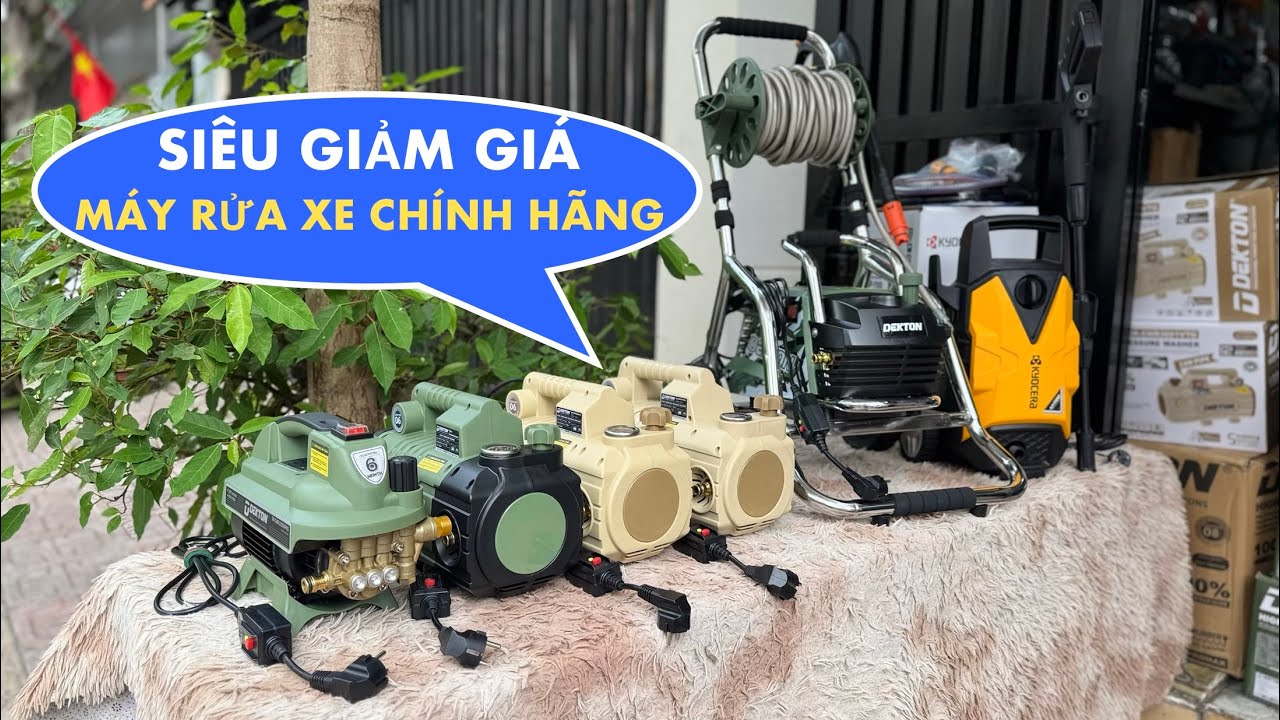 🔴SIÊU GIẢM GIÁ MÁY RỬA XE DÙNG ĐIỆN - CHÍNH HÃNG DEKTON, KYOCERA 👉GIẢM GIÁ TOÀN MẪU MỚI SIÊU ĐẸP
