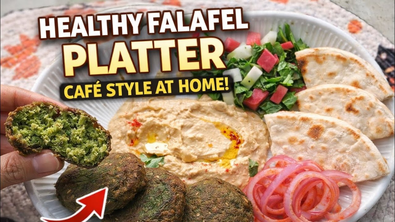 Flafal with hummus platter | Veg Arabic platter | winter special 