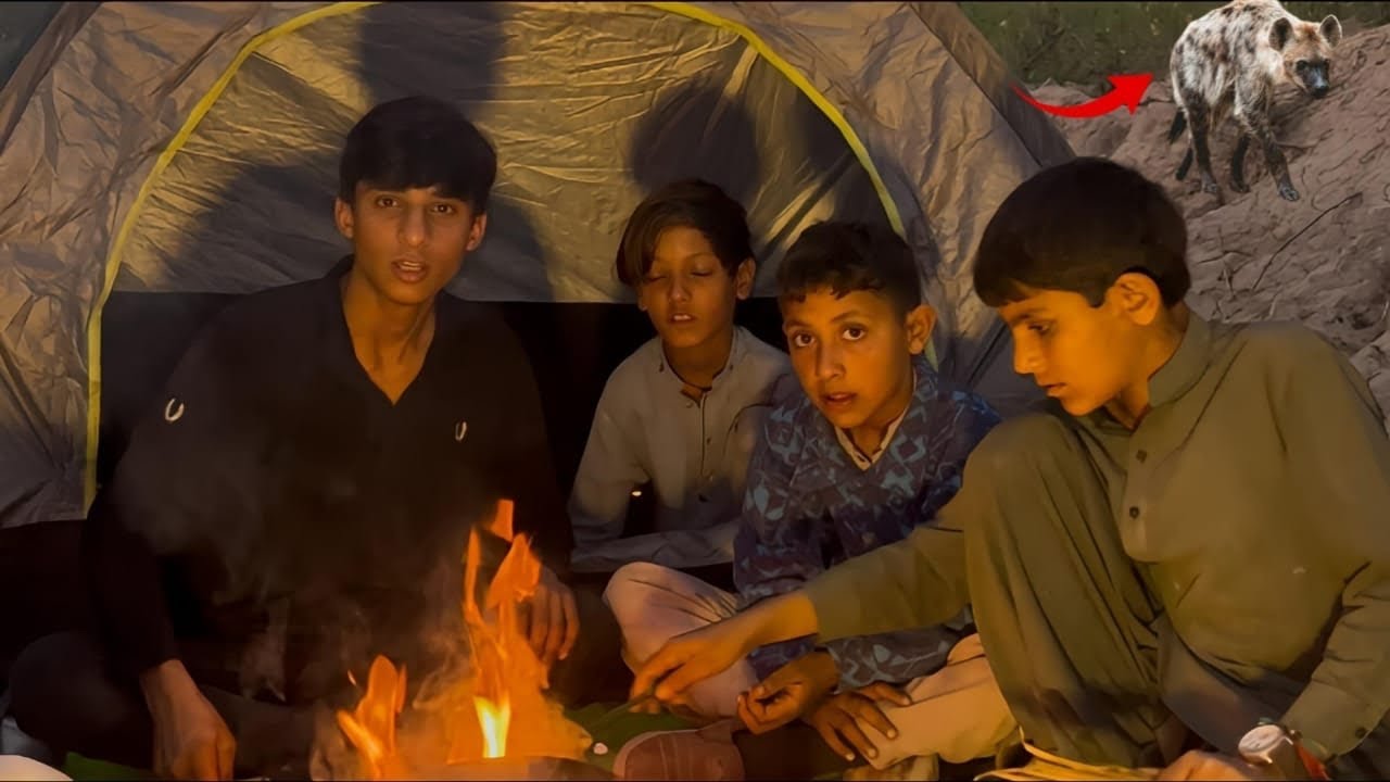 “Dangerous Night Group Camping in a Deep Pit | Wild Animals Around Us!”