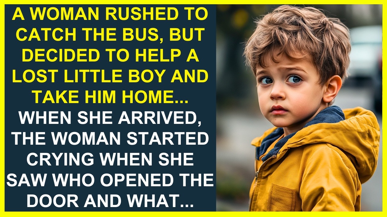 A WOMAN WAS RUSHING TO CATCH THE BUS, BUT DECIDED TO TAKE A LOST CHILD HOME... WHEN SHE ARRIVED...