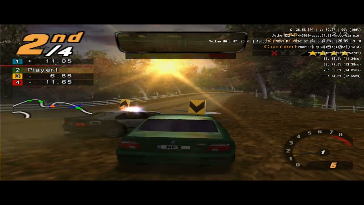 AetherSX2 (PS2 emulator) - Need for Speed: Hot Pursuit 2 - Android snapdragon 870
