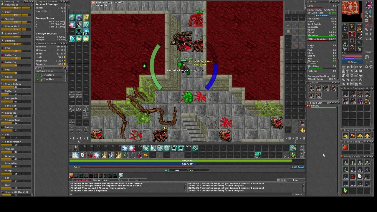 Tibia - Merlkin, Kongra, Sibang 
