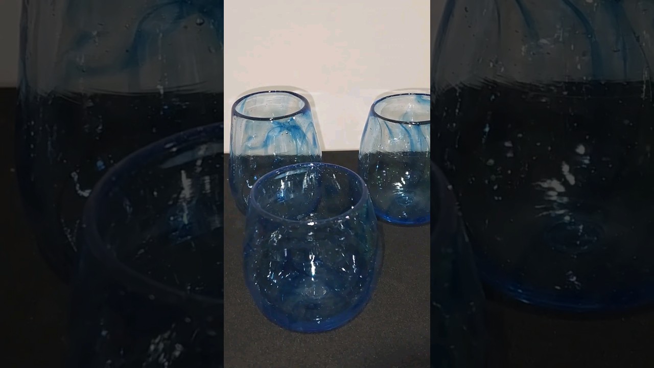Stemless wine glass #glassblowing #glassart #glass #cup #fyp #howitsmade #process #design #jewelry