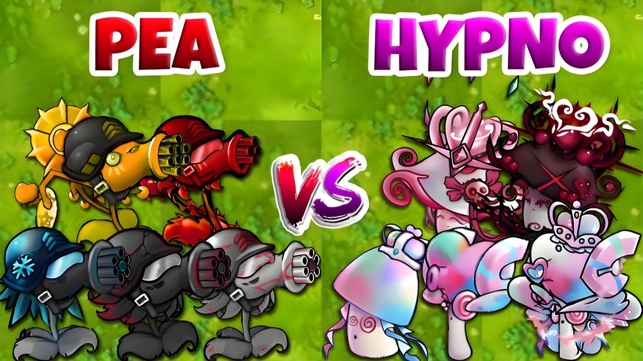 PVZ 1 Fusion 2.3 Challenge - Team PEA vs HYPNO Plants Fusion VS Obsidian Gargantuar - Who Will Win?