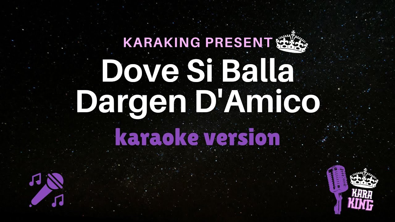 Dove Si Balla karaoke - Dargen D'Amico - con testo - from karaking Karaoke