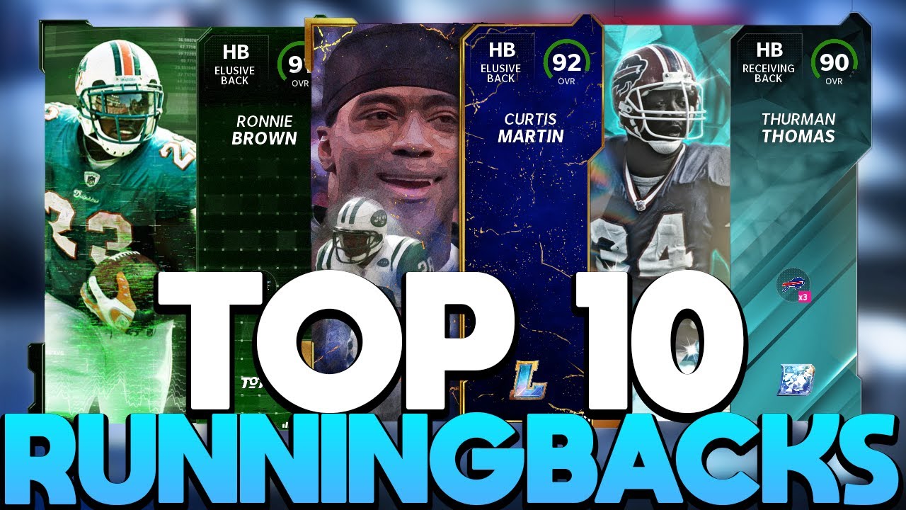 TOP 10 RUNNING BACKS INSIDE MADDEN 22 ULTIMATE TEAM!