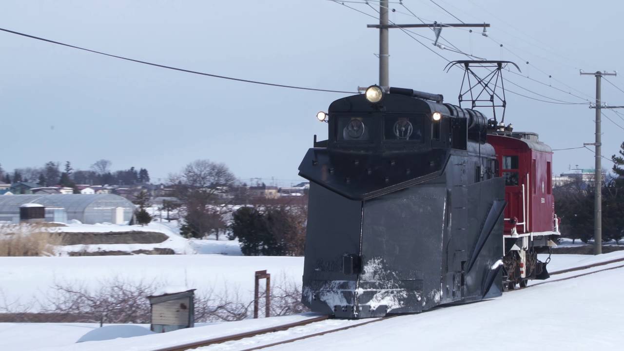 [4K]The train against the snow ~Vol.2  Kōnan Railway Ki-100 type  Russell Car(Snowplow rollingstock)