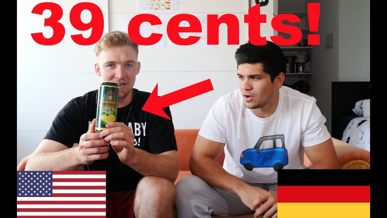 AMERICANS REACT to GERMAN BEER | THE CHEAPEST Radler!